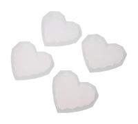 Gadpiparty Moule Silicone Forme de Cœur 4pcs pour Résine Époxy DIY, Facile à Nettoyer et Démouler, Design Créatif pour Projets Artisanaux et sous-Verres Originaux