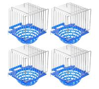 Gadpiparty Nid de Reproduction pour Oiseaux 4pcs en Plastique et Fil de Fer Bleu, Facile à Nettoyer, Design Élégant et Moderne pour Élevage et Décoration Intérieure