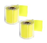 Gadpiparty Notes Autocollantes Mémo Adhésives Jaunes, Rouleaux de Ruban Adhésif 2 Pièces, Papier Autocollant Entièrement Adhésif, Fournitures de Bureau pour Prise de Notes et Organisation