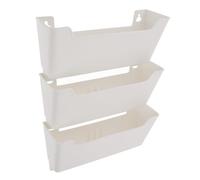 Gadpiparty Organisateur Mural de Courrier en Plastique Beige, 1 Set | Multi-poches, Design Multicouche Fixé au Mur, pour Lettres et Pamphlets, Bureau ou Maison
