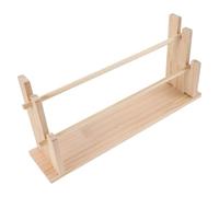 Gadpiparty Organiseur de ruban en bois à 2 niveaux pour bobines de bricolage et ruban washi, design cylindrique amovible, support de papier fleuriste pour salle d'artisanat et fournitures d'emballage