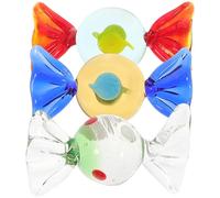 Gadpiparty Ornements Lot de 3 Bonbons en Verre Faits Main Style Vintage, Léger et Résistant et Fête de Plusieurs Styles pour Décoration Maison Plusieurs Styles
