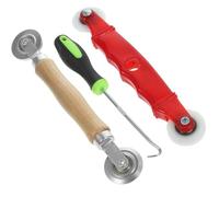 Gadpiparty Outil à Rouleau pour Moustiquaire 3 Pièces Rouleaux en Bois et Nylon à Double Roulement, Crochet de Fixation Inclus, Équipement Manuel pour Installation et Couleur Aléatoire