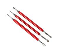 Gadpiparty Outils de Sculpture Acier Inoxydable pour Argile Kit de Fabrication de Pottery avec Outils de Modelage et Têtes à Double Forme Rouge