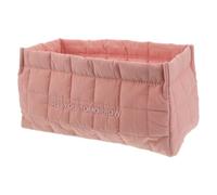 Gadpiparty Panier à Couches de Chevet pour Garçon Fille en Coton Rose | Organisation Sûre Près du Berceau, Structure Renforcée et Large Base, pour Linges et Bavoirs