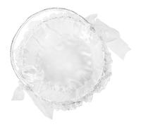 Gadpiparty Panier de Fleurs Panier de Pétales Romantique en Dentelle Anse pour Mariage Blanc pour Cérémonie de Mariage et Anniversaire