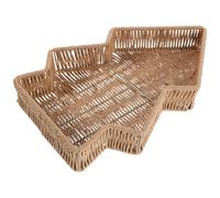 Gadpiparty Panier de Sapin de Noël en Fer et PP, Style Bohème Rustique | Tressage Artisanal, Présentation Alimentaire Polyvalente, Accès Facile, pour Comptoir Cuisine et Table