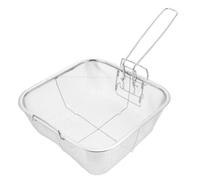 Gadpiparty Panier Drainage D'huile en Acier Inoxydable à Friture Carré et Conductivité Thermique pour la Friteuse et Repas Fondue