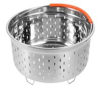 Gadpiparty Panier vapeur en acier inoxydable de 8 l avec poignée, cuiseur vapeur pour la cuisson de petits pains et pommes de terre, cuiseur vapeur de cuisine robuste, forme ronde et rangement facile