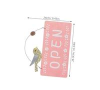 Gadpiparty Panneau de magasin ouvert et fermé double face en bois avec design suspendu, décoration de porte d'entrée rose rustique pour café et vente au détail, tableau d'état ouvert fermé visible