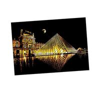 Gadpiparty Papier à Gratter Créatif pour Garçon Fille Tableau Scratch Peinture DIY Scène Nocturne Louvre Jeu Éducatif pour Garçons et Filles Atelier Créatif Apprentissage Ludique