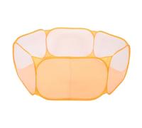 Gadpiparty Parc Pliable pour Animaux de Compagnie en Maille Polyester Résistant, Six Pans, Taille Moyenne, pour Intérieur, Adapté aux Lapins, Cochons D’Inde et Furets, Paquet de Rangement Orange