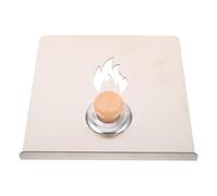 Gadpiparty Pare-vent en Acier Inoxydable 20x20 Cm pour Poêle à Bois, Plaque Pare-éclaboussures Ignifuge, Protection le Vent et Éclaboussures pour Camping, Cheminée et Réchaud Extérieur