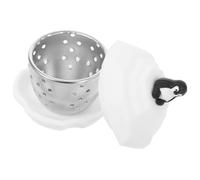 Gadpiparty Passoire à Thé Filtre à Thé Créatif Forme Pingouin Alimentaire et Facile à Nettoyer en Acier Inoxydable ou Bureau