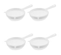 Gadpiparty Passoire Fine en Maille Plastique Blanche 4pcs, Filtre à Jus Yaourt, Design Peu Encombrant, Facile à Nettoyer Cuisine et Pressage de Fruits