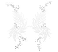 Gadpiparty Patchs Thermocollants Brodés Feuilles 2pcs en Fil de Broderie Chic et Mode pour Réparation de Vêtements et Projets DIY sur Rideaux et Chapeaux