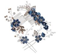 Gadpiparty Peigne à Cheveux Fleuri et Épingle à Cheveux en Zinc, Accessoire de Coiffure Mariage Style Conte de Fées pour Femmes et Filles, Cérémonies et Engagements