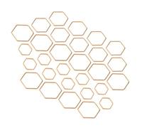 Gadpiparty Pendentif Hexagonal en Acier Inoxydable Doré pour Fabrication de Bijoux Lot de 30 Breloques DIY Élégantes pour Collier Bracelet et Décorations