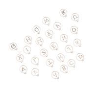 Gadpiparty Pendentif Lettre Double Face en Alliage pour Bijoux DIY | Accessoire Blanc, Usage Collier ou Porte-clés, Création de Mots et Phrases, Projet Scrapbooking
