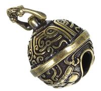Gadpiparty Pendentif Porte-clés en Laiton Vintage Clochette Décorative, Ornement Artisanal Petit Grelot pour Paquet à Dos, Décoration Créative pour Bijoux et Accessoires, Figurine en Laiton