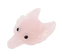 Gadpiparty Pendentif Tête De Loup Pierre Naturelle Rose Sculpture Cristal Pour Bijoux Charm Wolf Head Cadeau Paisible Pour Thérapie Animale Et Créations Uniques