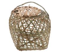 Gadpiparty Petit poulailler : Cage à Poussins en Bambou tressé Cage à Poules légère avec poignées Transport Facile pour élever des Poules ou des Canards en extérieur