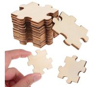Gadpiparty Pièces de Puzzle en Bois Vierges 4 Cm 100 Pièces Non Finies pour Bricolage Créatif Puzzles en Bois à Peindre Activités Artistiques et Manuelles Ensemble pour Garçon et Filles