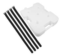Gadpiparty Pièces d'échelle de Piscine, Base lestée d'échelle de Piscine en Plastique Blanc, 1 Set, Sangles réglables 4pcs, Enhanced Pool Step Stability, Anti-Slip, pour Pool Railing et Pool