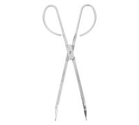 Gadpiparty Pince à feu en acier inoxydable : pince à bûches de 36 cm/14 po - outil à cendres pour barbecue - râteau à charbon - pince à charbon pour foyer extérieur, barbecue, camping