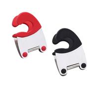 Gadpiparty Pince Porte-Cuillère Inox Lot 2 Pince Anti-Brûlure en Caoutchouc pour Cuisson Ustensiles la Cuisine Rouge et Noir Compact Portable