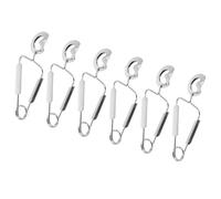 Gadpiparty Pinces à Escargot Lot de 6 en Acier Inoxydable, Pinces de Service pour Escargots et Coquillages, Outils Cuisine Tête Anti-Brûlure, Adaptées la Maison et Restaurant