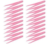 Gadpiparty Pinces en Plastique Rose Embout Fin Lot de 20 Sûres et Légères pour Garçons et Filles pour de Bricolage et Activités Sensorielles Montessori