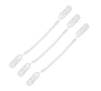 Gadpiparty Pinces pour cordon de chapeau anti-perte 3pcs en plastique PC transparent avec chaîne anti-chute pour activités extérieures et usage quotidien