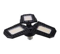 Gadpiparty Plafonnier LED Pliable 3 Volets 60w Blanc Chaud, Lampe D’atelier et Garage à Éclairage 360°, Haute Luminosité, Économie D’énergie, Refroidissement, pour Entrepôt et Sous-sol