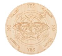 Gadpiparty Planche de Radiesthésie à Pendule en Bois Beige pour Décoration de Table de Divination, Accessoire Sorcière pour Débutants Lors de Soirées à Thème Mystiques