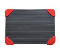 Gadpiparty Planche Décongélation Rapide Aluminium sans Électricité avec Tampons Silicone Plateau Dégivrage Naturel pour Viande Fruits et Aliments Surgelés