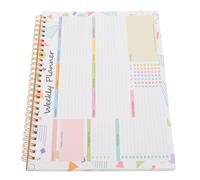 Gadpiparty Planificateur Hebdomadaire Non Daté B5 Reliure Spirale, Agenda Semaine pour Suivi des Activités Professionnelles et Vie Personnelle, Carnet de Notes pour Organisation