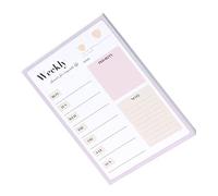 Gadpiparty Planificateur Hebdomadaire Simple et Pratique Bloc Note Multifonction pour Bureau et Maison Organiseur Planning pour Étudiants Enseignants et Familles