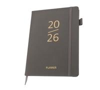 Gadpiparty Planner Faux Leather Monthly Organizer Journal Notebook Vertical For Office School Business Scheduling PU Paper