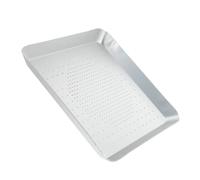 Gadpiparty Plaque à Pizza Conductivité Thermique Optimale en Alliage D'aluminium Argenté Carrée Perforée et Nettoyage Facile, Cuisson Maison