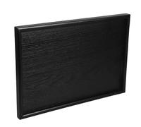 Gadpiparty Plateau à Fromage et Charcuterie en Bois Rectangulaire 35X24 CM pour Restaurants et Cafés, Plateau de Service pour Thé et en-Cas Noir