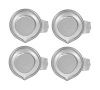 Gadpiparty Plateau De Pesée En Acier Inoxydable 4 Pcs, Plateau De Balance Pour Poudre, Récipients De Pesée Précis, Accessoires Pour Mini Balance De Bijoutier, Usage Laboratoire Cuisine
