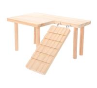 Gadpiparty Plateforme pour Hamster avec Rampe Accès Accessoire pour Cage De Hamster Conception Bois Résistant Favorise Exercice Et Équilibre