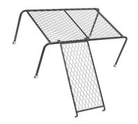 Gadpiparty Plateforme Pratique pour Poules avec Échelle Métal Rack Élevage Robuste pour Poulailler Support Stable pour Alimentation et Repos des Petits Oiseaux