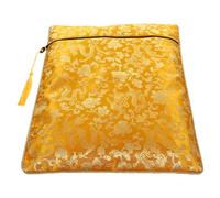 Gadpiparty Pochette de Rangement à Fermeture Éclair 24x34 Cm Jaune Motif Dragon, Paquet Multifonction pour Livres, Crayons et Fournitures Scolaires, Organiseur Portable pour Bureau et Études