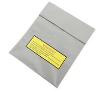 Gadpiparty Pochette de Sécurité Ignifuge pour Batterie Lipo Fibre Résistante, Protection Incendie, Stockage Sûr à Domicile et Charge, Couleur Argenté 23x18 Cm