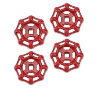 Gadpiparty Poignée de Vanne Pratique en Fer Rouge 4pcs pour Remplacement Facile, Installation Rapide, Poignée de Robinet Extérieur pour Usage Industriel