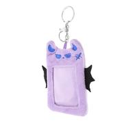 Gadpiparty Porte-clé Peluche avec Étui à Photo à De Démon Support pour Carte Identité Et De Crédit pour Étudiants Fans Accessoire De Voyage Et Utilisation