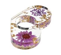 Gadpiparty Porte Page Résine avec Fleurs Séchées Support de Lecture Transparent Accessoire Personnalisé pour Amateurs de pour Enseignants et de Littérature