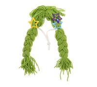 Gadpiparty Postiche à Tresses pour Chat Vert en Fil Réutilisable Non Irritant, Accessoire de Déguisement Amusant pour Fête la Maison et Photos de Chat